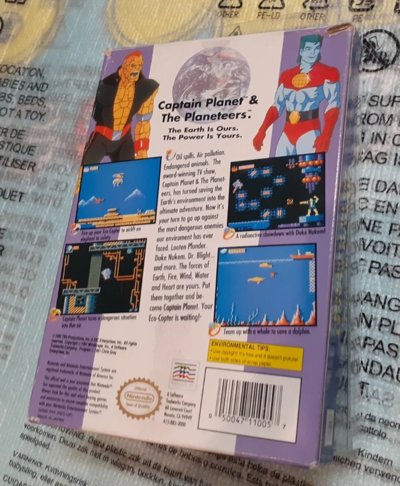 Captain Planet And The Planeteers Nintendo Nes Ntsc/Usa Completo Originale 100% - Immagine 4 di 4