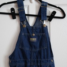 Vintage OshKosh B gosh Vestbak Overalls Kids Size 12 Made USA 70s 80s Denim