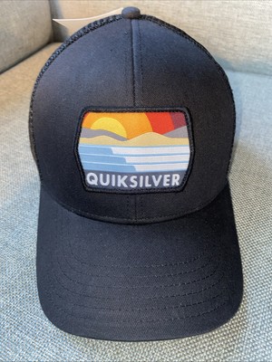 NWT Quicksilver SnapBack Mesh Trucker Hat Sunset