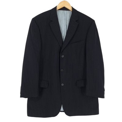 Digel Blazer Jacket Virgin Wool Black Et8 Size EU 52 UK/US 42