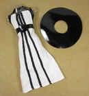 Barbie b&w Dress & black vinyl Hat #9961 Best Buy vtg Mattel 1977 70s