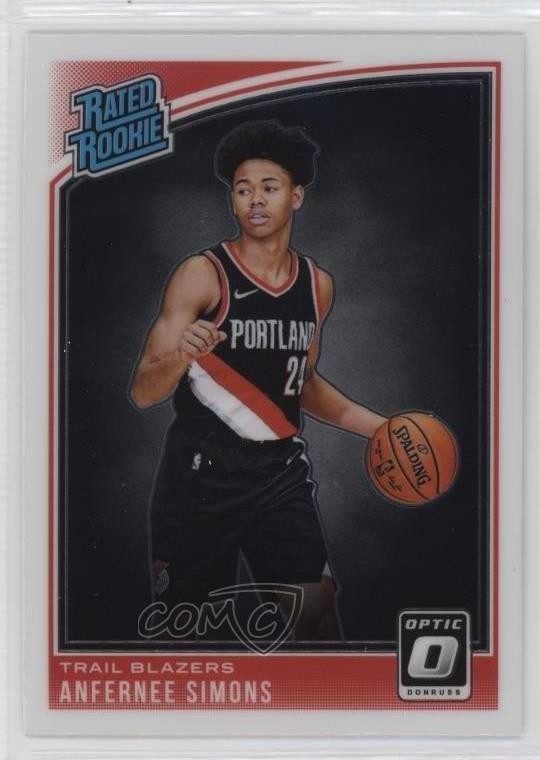 2018-19 Panini Donruss Optic Rated Rookie Anfernee Simons #186 11ns