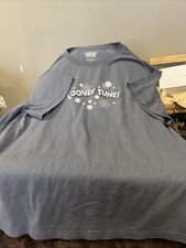 Looney Tunes Daffy Duck and Bugs Bunny Girls L 12/14 Short Sleeve T-Shirt Gray
