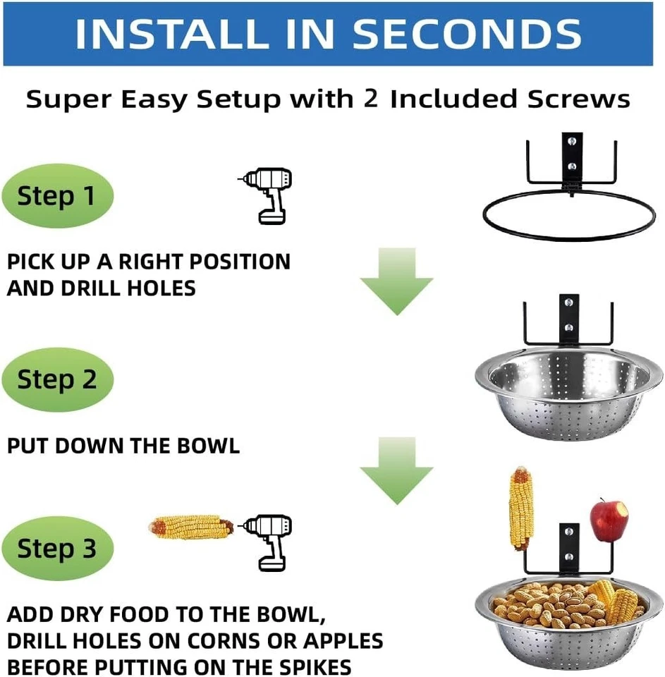 Alimentadores de esquilo para alimentador externo de esquilo com furos de drenagem, arco removível - Imagem 3 de 4