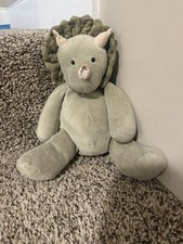 Jellycat London Duffie Dino Green Dinosaur Triceratops Plush Toy Stuffed Animal