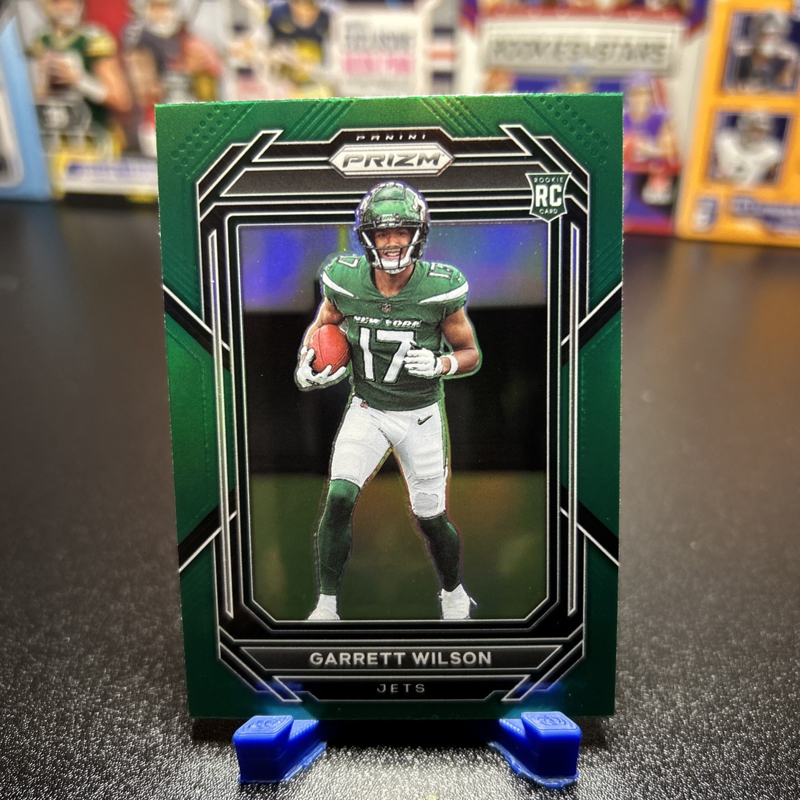 Garrett Wilson 2022 Panini Prizm Green Prizm Color Match Rookie Card #309