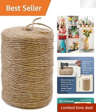 PerkHomy Natural Jute Twine 600 Feet Long Twine String for Crafts Gift Wrappi...