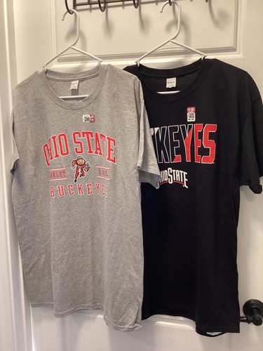 LOT OF 2 Ohio State Buckeyes College Football  NCAA T-Shirt NWT L