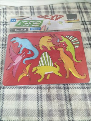 Schablonen Set Dinosaurier Crelando Kinder Basteln