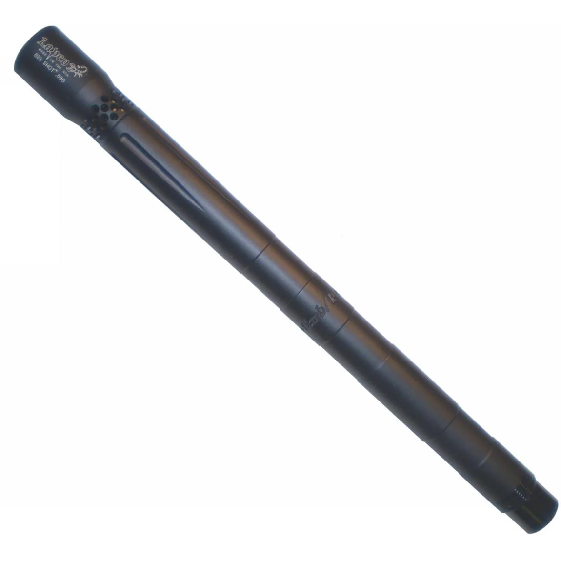 Lapco Big Shot Tippman A5 Paintball Barrel - 12" Long - .690 ID - Dust Black