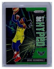 2021 Panini Prizm WNBA #2 Arike Ogunbowale Get Hyped Prizms Green