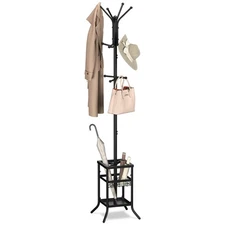 Yoobure Coat Rack Freestanding - Coat Tree with Umbrella Holder, Metal Coat R...