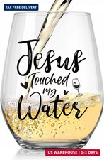 Touched My Water Wine Glasses, Funny Inspirational Gift for Women Gifts for Mom