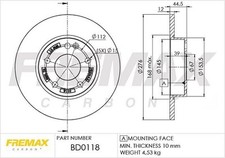 Bremsscheiben MERCEDES-BENZ A-CLASS A 150 BD-0118