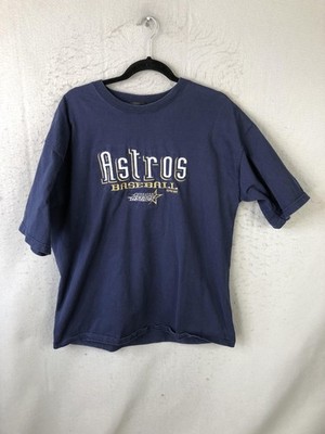 Vintage Houston Astros Shirt Mens XL Blue MLB Baseball Pro Player Graphic 90s