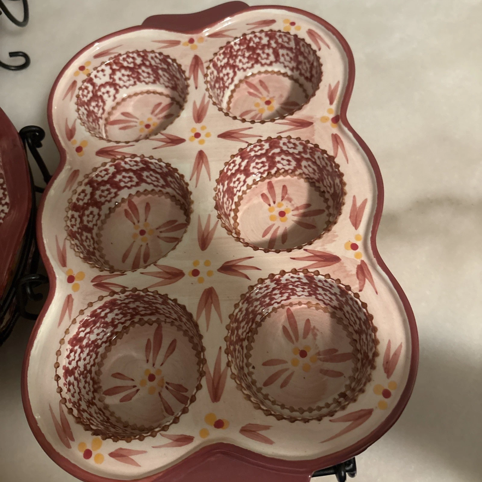 Temp-tations Ovenware by Tara Oval Casserole Baking Dish & 6 well Cupcake Pan