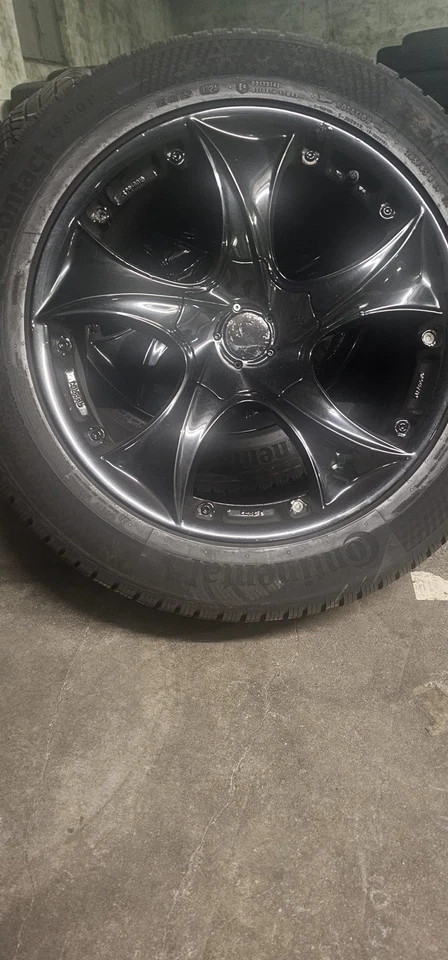 4 Continental Winterreifen. 2x 255/50 R19 und 2x 285/45 R19 auf Keskin Alufelgen - Bild 3 von 4