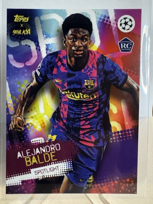 Topps Steve Aoki 2021/22 UEFA Champions League FC Barcelona Alejandro Balde RC
