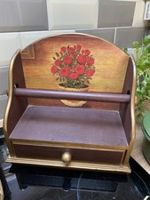 Vintage Shabby Chic Painted kitchen storage Drawer Handmade wall mounted wood