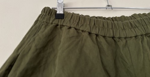 Alpha 60 Ladies Pants Size S Small Khaki Green Structured Extra Wide Leg Crop - Picture 6 of 15