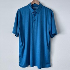 Ariattek Men's Blue Large Polo Shirt Short Sleeve Performance Golf Casual