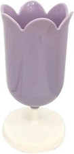 aoukoslt Purple Pen Holder for Desk, Plastic Tulip Cute