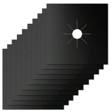 4/6pcs Reusable Non-Stick Gas Range Stove Top Burner Covers Protector Liner