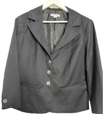 Vintage Pendleton Wool Blend Women  s Blazer Black Jacket Size 16