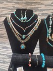 Turquoise Coral Buffalo Costume Jewelry Lot 22 Mixed Items — photo 2