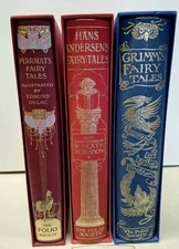 Hans Andersen Grimm & Perrault's Fairy Tale FOLIO HC RARE Slipcase