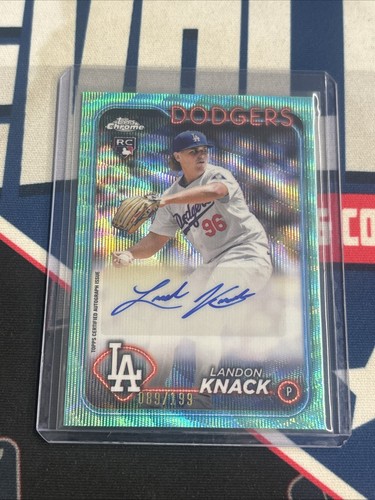 2024 Topps Chrome Update Aqua Wave Refractor /199 Landon Knack Rookie Auto AC-LK