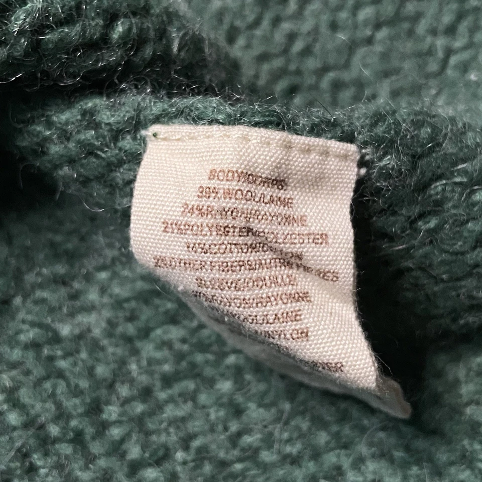 Cárdigan Free People Mediano Niña Escolar SoftSpun Cardi Top Verde Lana Encaje Foto 4 de 4