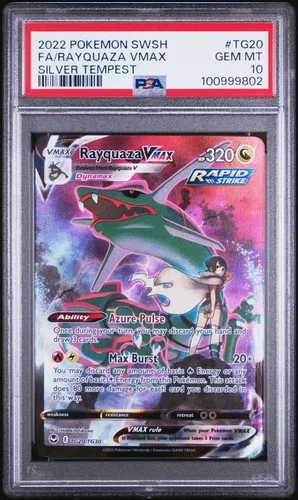 Pokemon Fa/Rayquaza Vmax Pokemon Sword & Shield Silver Tempest TG20 NM PSA 10