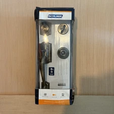 Schlage ANTIQUE BRASS Camelot Outside Handleset Georgian Knob F60V CAM 609 GEO