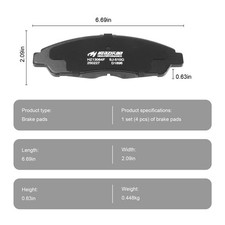YXPCARS Front & Rear Ceramic Disc Brake Pad Set For Chevrolet Traverse, Blazer, GMC Acadia – 8 Pads + Brake Fluid
