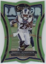 2019 Darrell Henderson Select Neon Green Die-Cut    RC 19/49    #103 (G154)