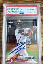 2018 Topps Chrome - Rookie Autographs Ronald Acuña Jr. #RA-RA (AU, RC)