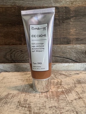 The Crème Shop CC Crème Full Coverage Age Defense SPF 30   Tan 190 | Sealed!
