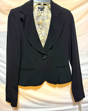 New old stock Vintage XOXO Signature Black Blazer Small Ornate Angel Lining tags