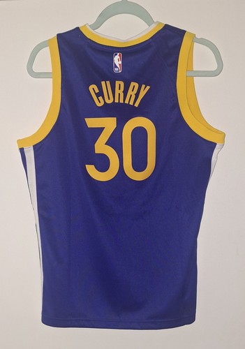 Steph Currey #30 Official Nike Warriors Jersey ~ Home Blue Youth: L - MSRP: $90 - Bild 2 von 5