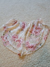 Womens Vintage Polyester Floral Sleep Shorts Size Large