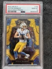 2022 Justin Herbert Select Gold Disco Prizm 4/10 PSA 10