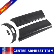For Benz C-Class 2015-2020 Carbon Fiber Console Armrest Button Trim Armrest Box