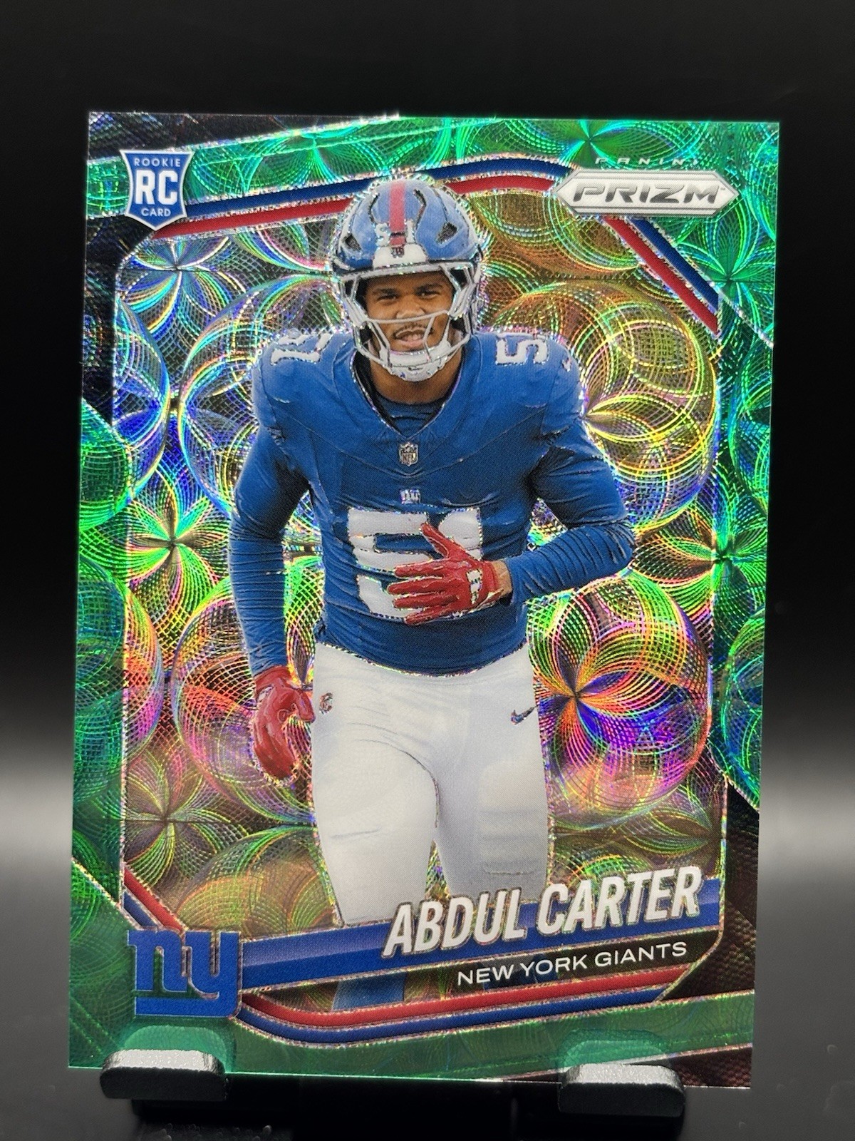 2025 Panini Prizm Abdul Carter Green Scope Rookie Card 36/75 New York Giants NFL