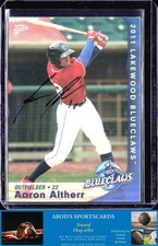 2011 MultiAd Lakewood BlueClaws *Aaron Altherr **Card #2** AUTO (RC)