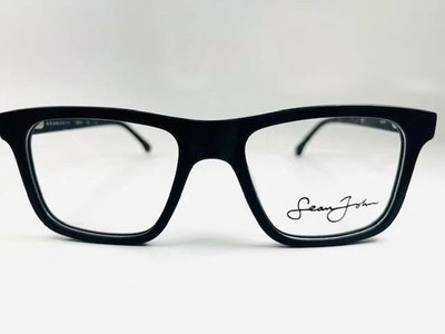 New SEAN JOHN SJO 5129E 005 Matte Black Eyeglasses 54/19/150
