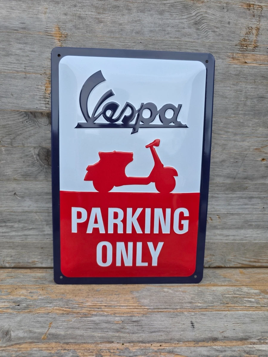 Plaque Vespa Dibond Aluminium – Déco Garage Ou Atelier, Panneau Scooter Fabriqué En France