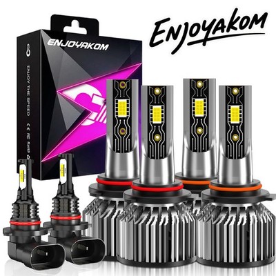 26000LM LED Headlight Kit Bulb + Fog Light For Jeep Grand Cherokee 1999-2010