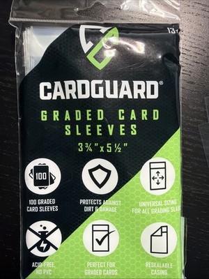 Cardguard Grader Card Sleeves For PSA, BGS, CGC, SGA Slabs (Qty 10 New sleeves)