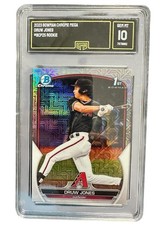 2023 Bowman Chrome Druw Jones 1st Bowman Rookie RC psa Mega Box Mojo GMA 10